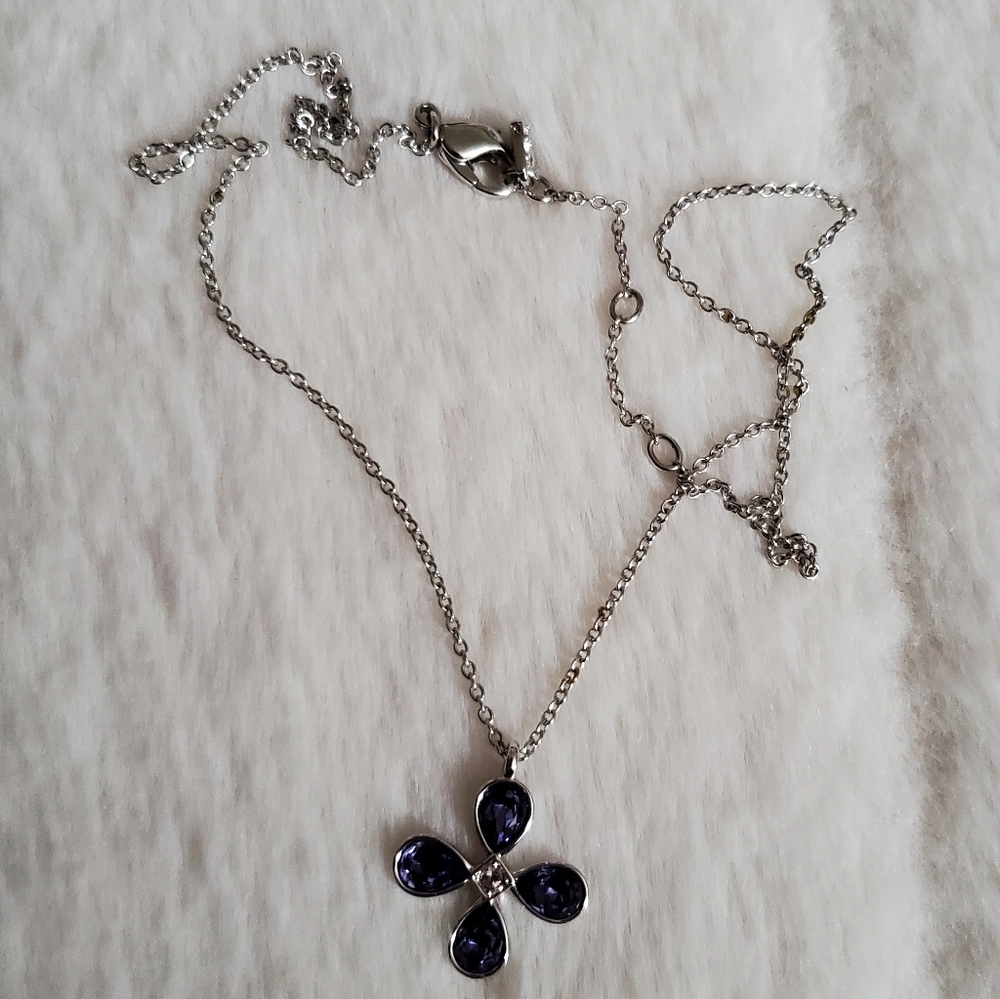 Swarovski Purple Flower Necklace